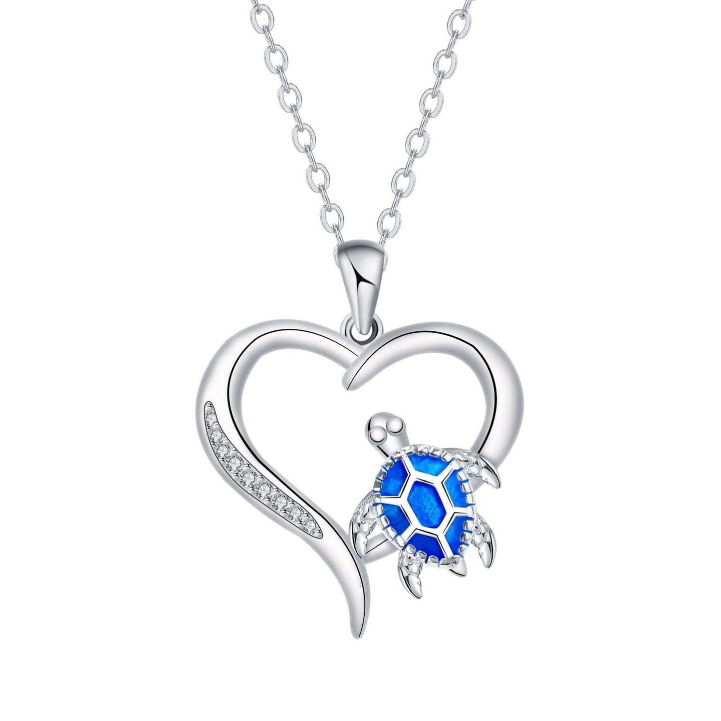 Aurelia Blue Heart Pendant - STRAVAÉ