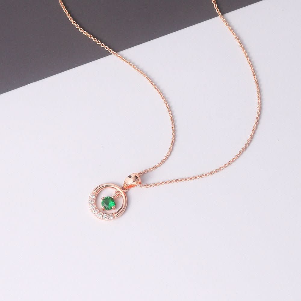 Aurora Émeraude Halo Necklace - STRAVAÉ