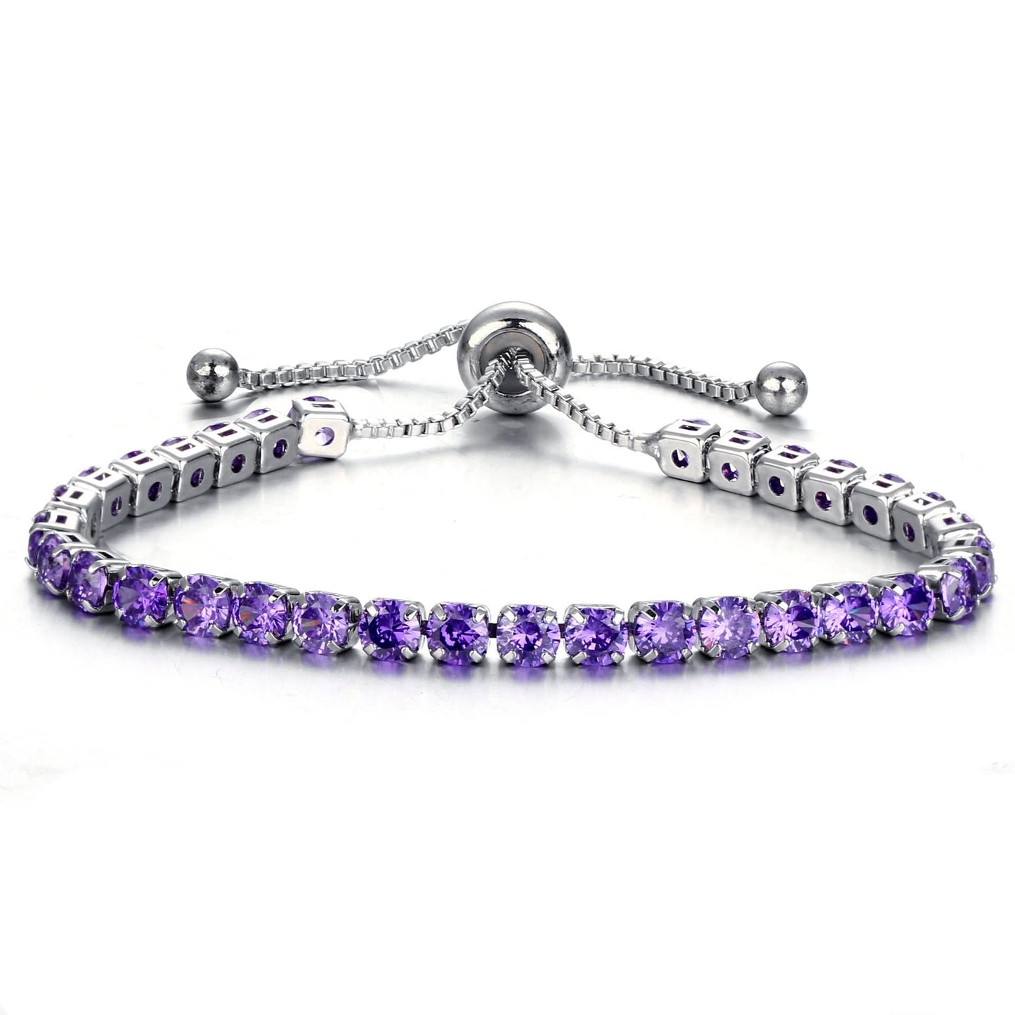 cross - border exclusive jewelry inlaid crystal push - pull bracelet diamond single - row - STRAVAE