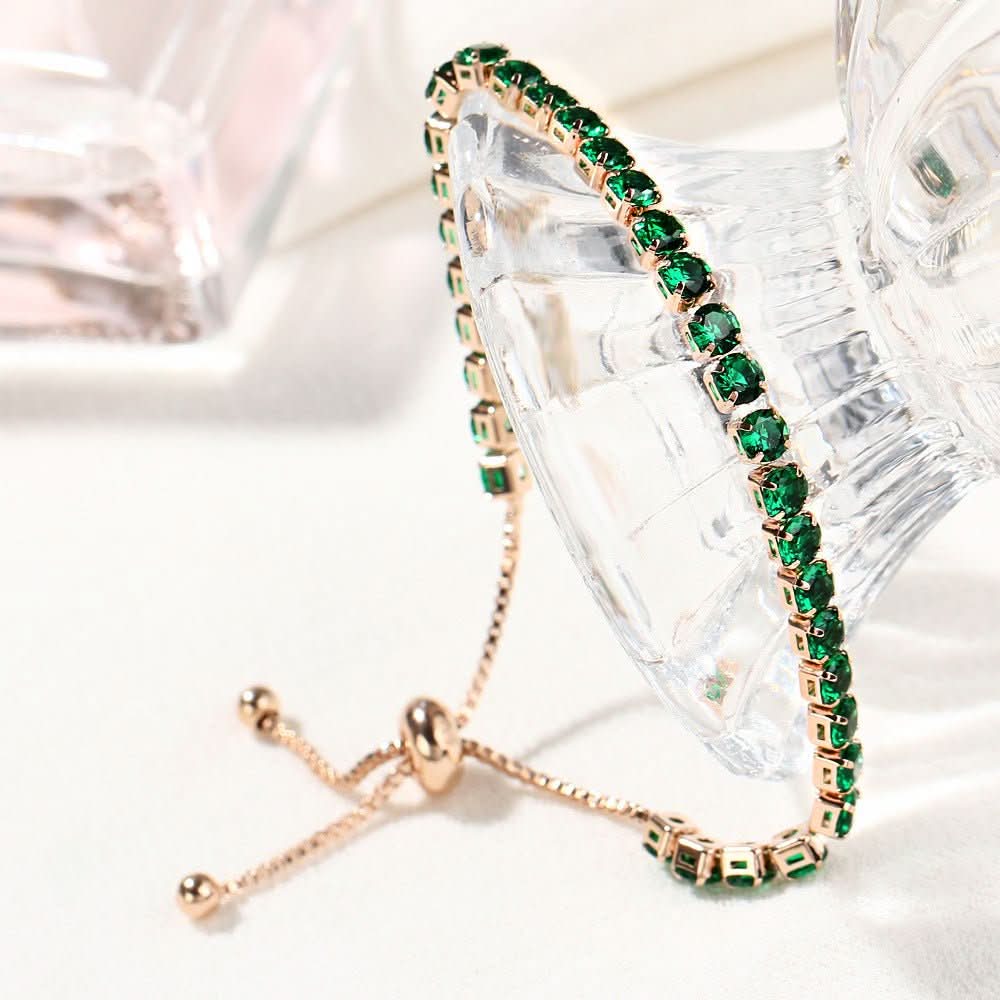 cross - border exclusive jewelry inlaid crystal push - pull bracelet diamond single - row - STRAVAE