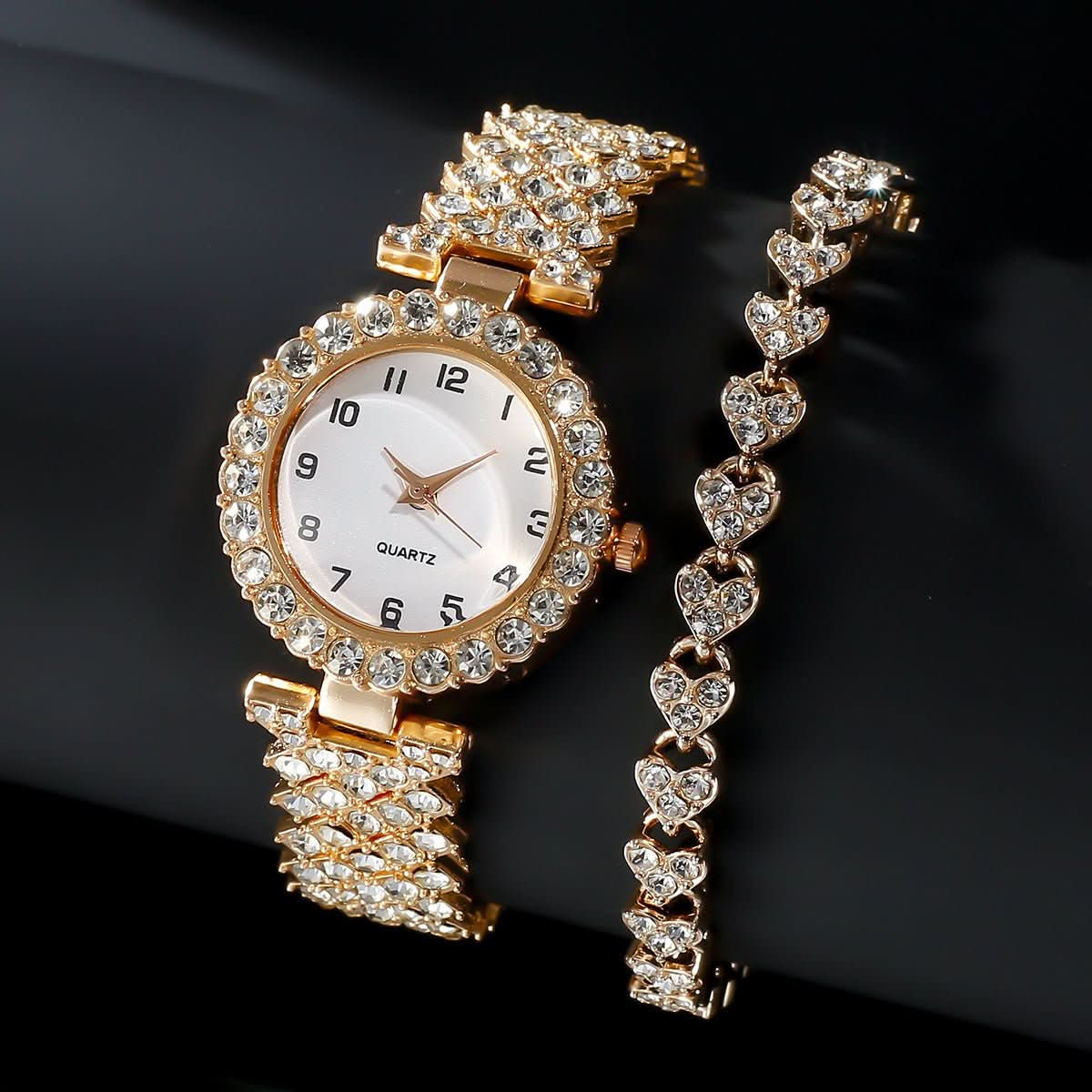 Crystal Duchess Watch & Bracelet Pair - STRAVAÉ