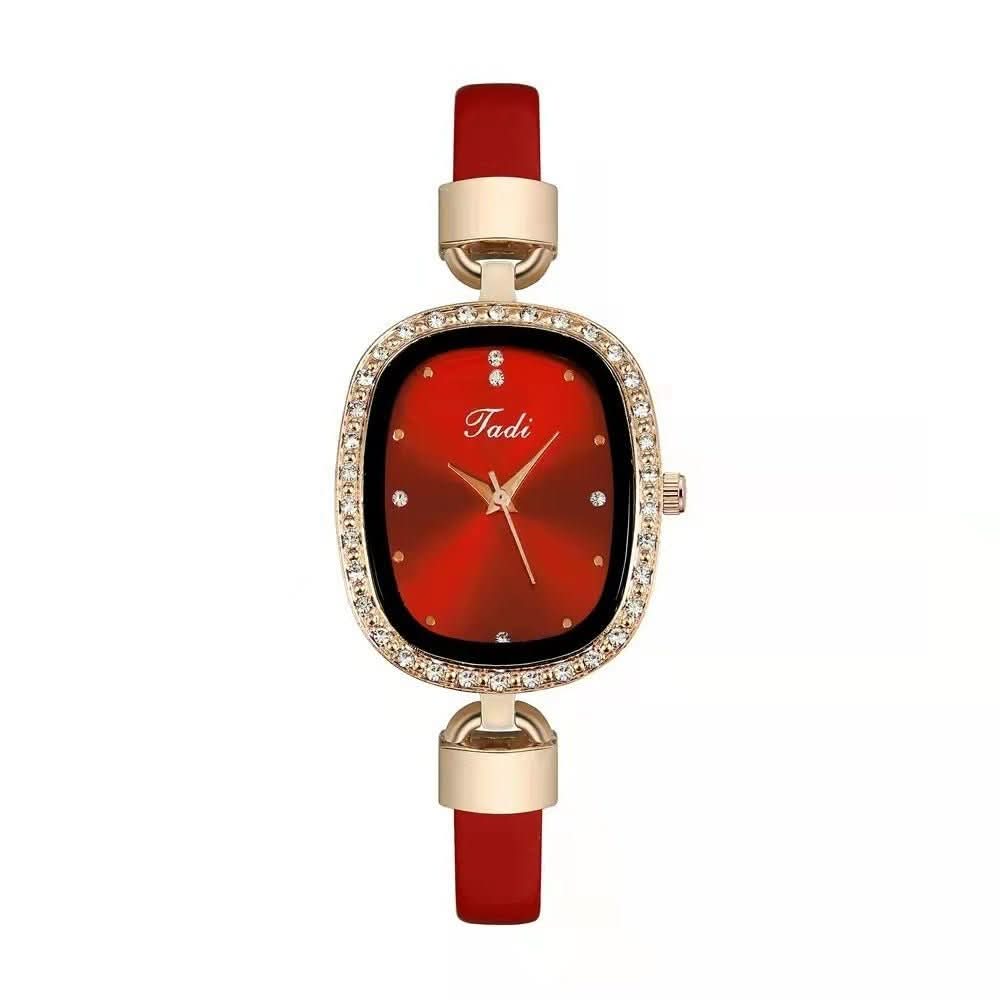 Diamond Rhinestone Thin Belt Fashion Watch bracelet set - STRAVAE