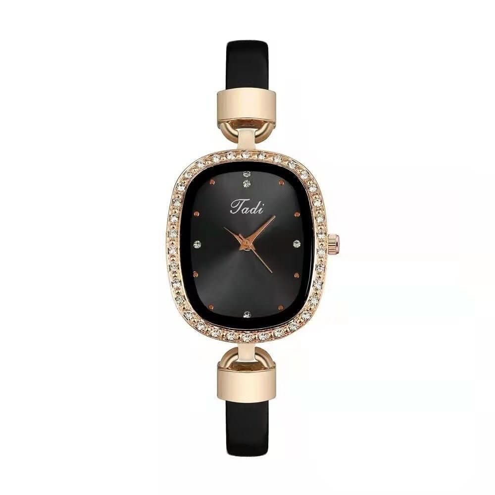 Diamond Rhinestone Thin Belt Fashion Watch bracelet set - STRAVAE
