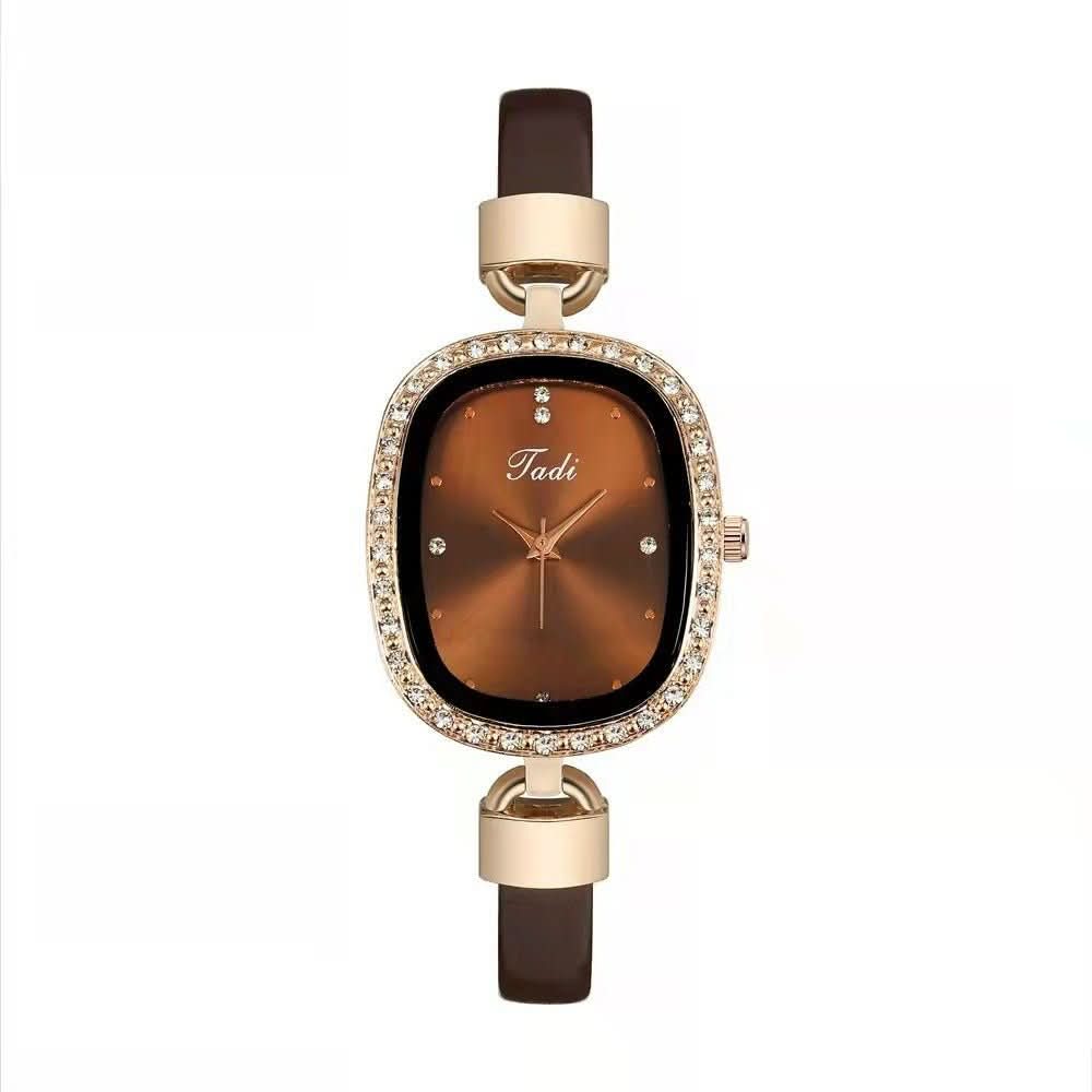 Diamond Rhinestone Thin Belt Fashion Watch bracelet set - STRAVAE