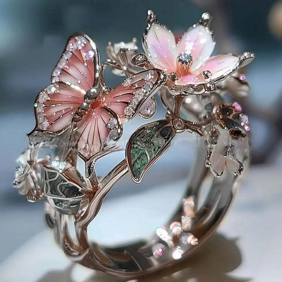 Elysian Bloom Butterfly Ring - STRAVAÉ