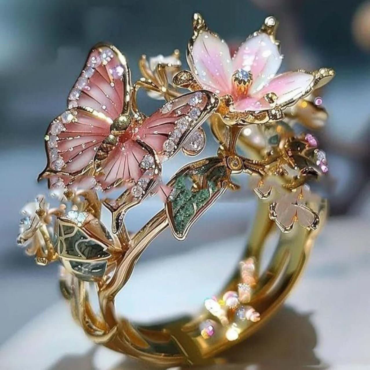 Elysian Bloom Butterfly Ring - STRAVAÉ