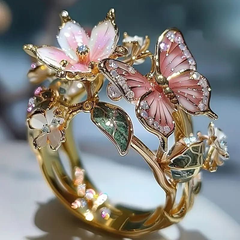 đ Elysian Bloom Butterfly Ring (100% off)