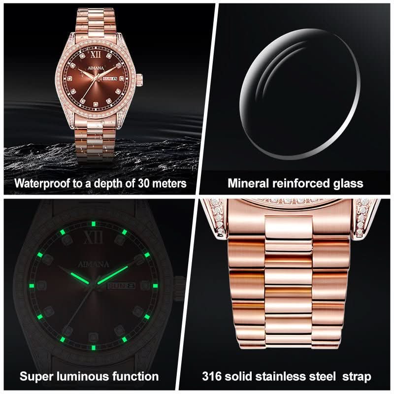 Log Series Diamond Disc Quartz Women's Watch - STRAVAE