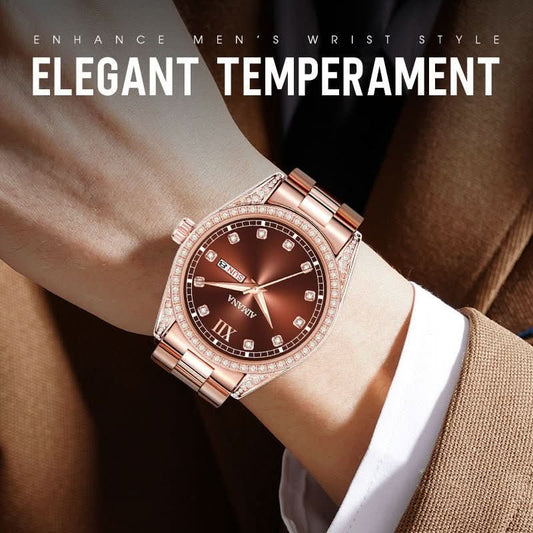 Log Series Diamond Disc Quartz Women's Watch - STRAVAE