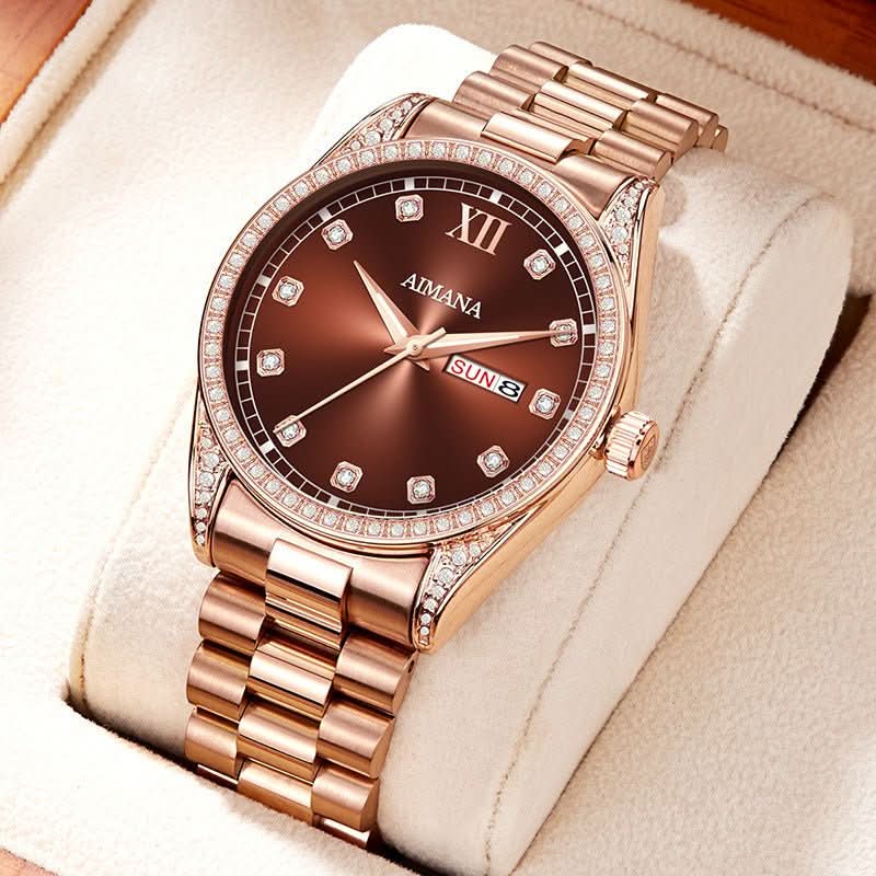 Log Series Diamond Disc Quartz Women's Watch - STRAVAE