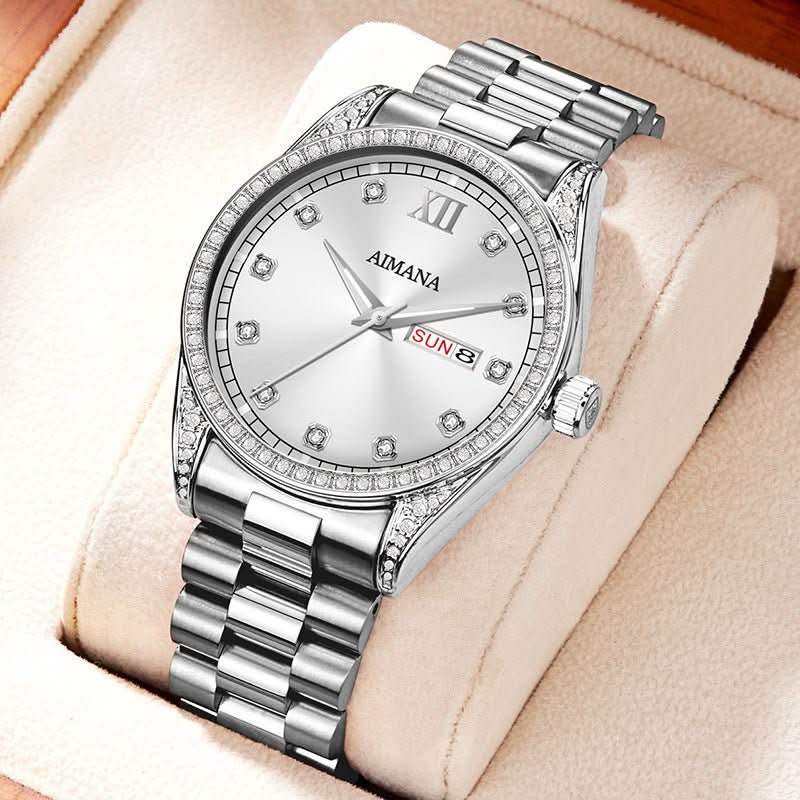 Log Series Diamond Disc Quartz Women's Watch - STRAVAE