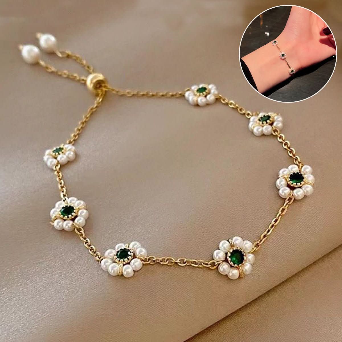 đ Lustre Bloom Pearl Adjustable Bracelet (100% off)