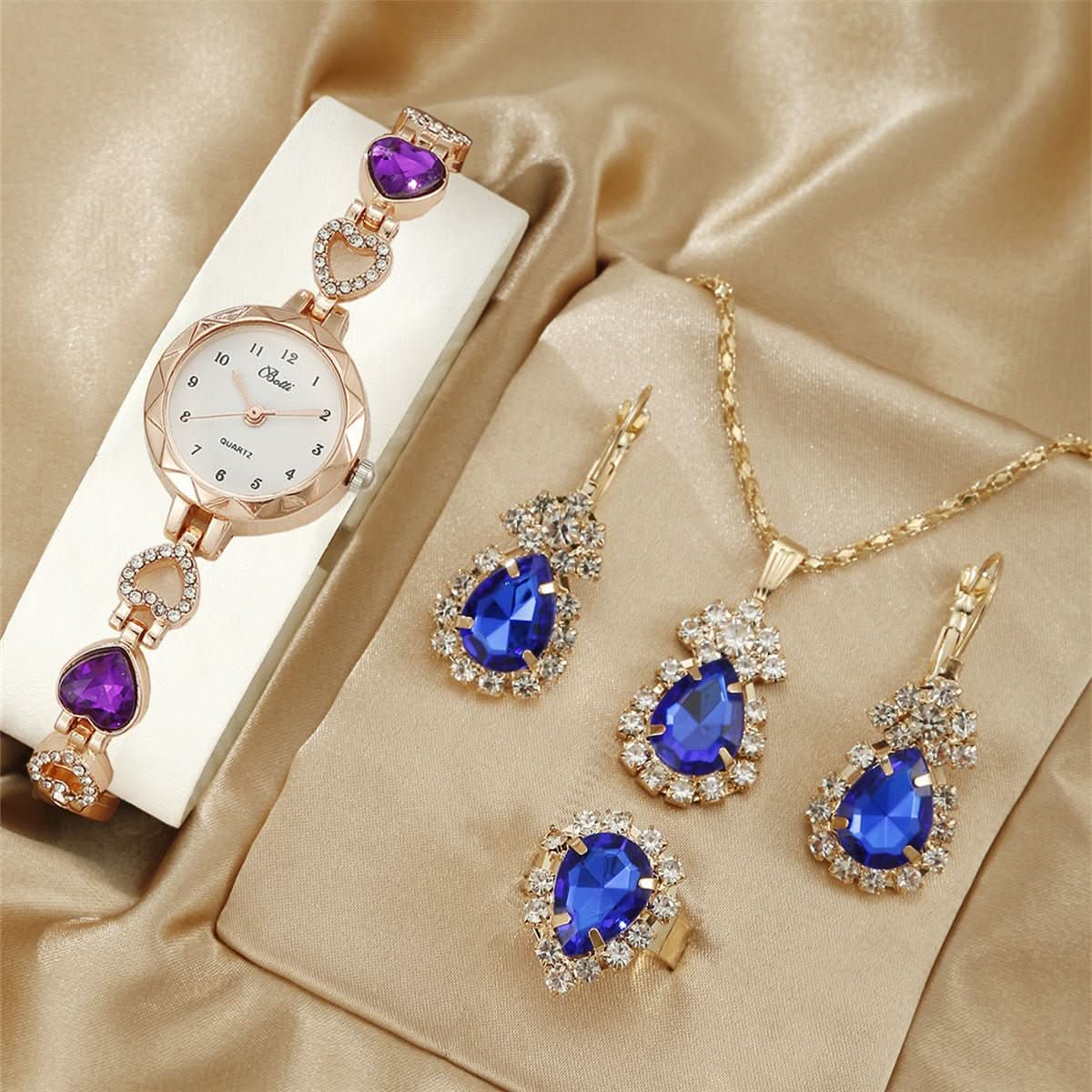 Luxury Quartz Bracelet Jewelry Watch set - STRAVAE