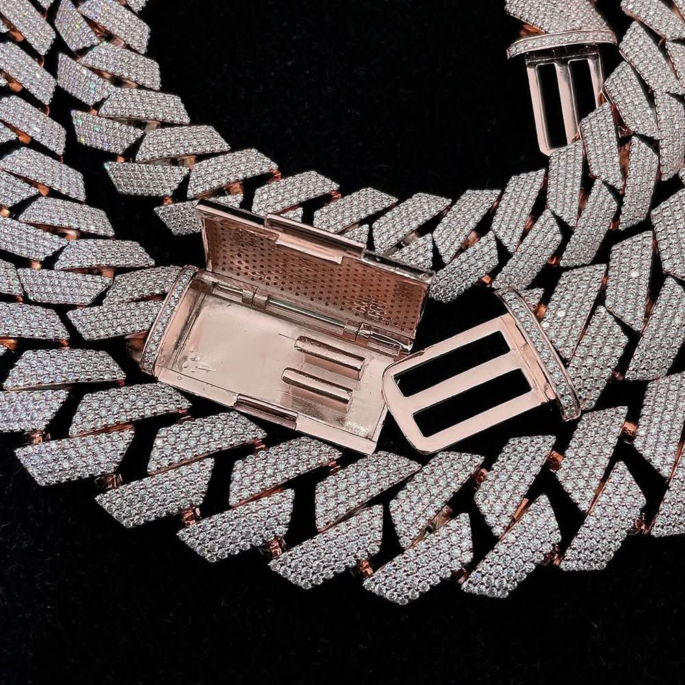 Moissanite Cuban Link Chain Necklaces S925 Silver - STRAVAÉ