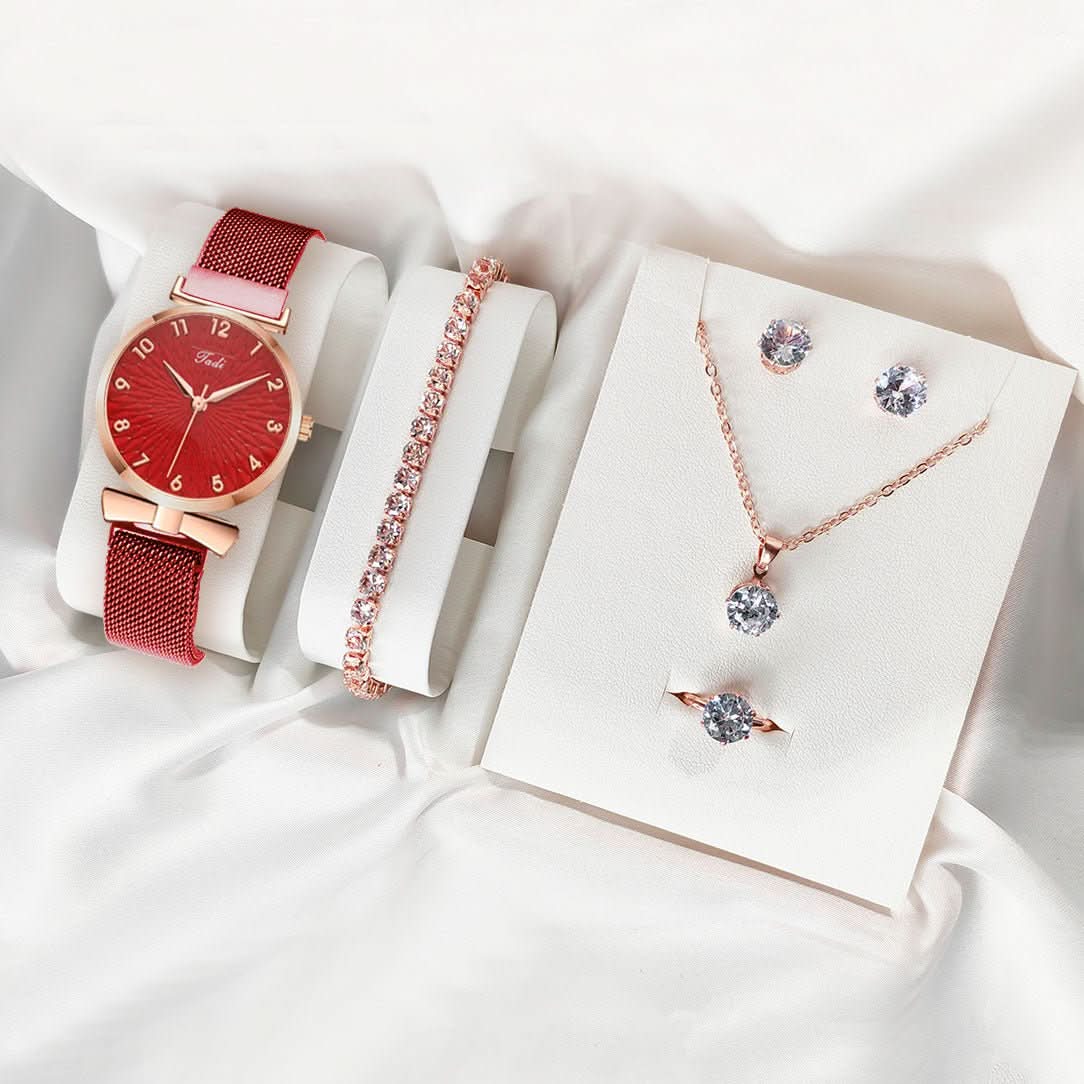 The Elegance Royale – 5 - Piece Watch & Jewelry Set (STRAVAÉ Signature) - STRAVAE