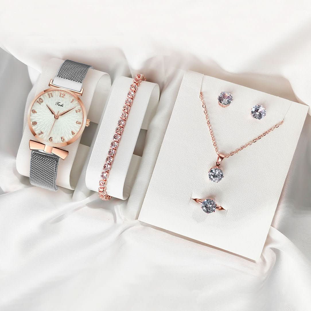 The Elegance Royale – 5 - Piece Watch & Jewelry Set (STRAVAÉ Signature) - STRAVAE