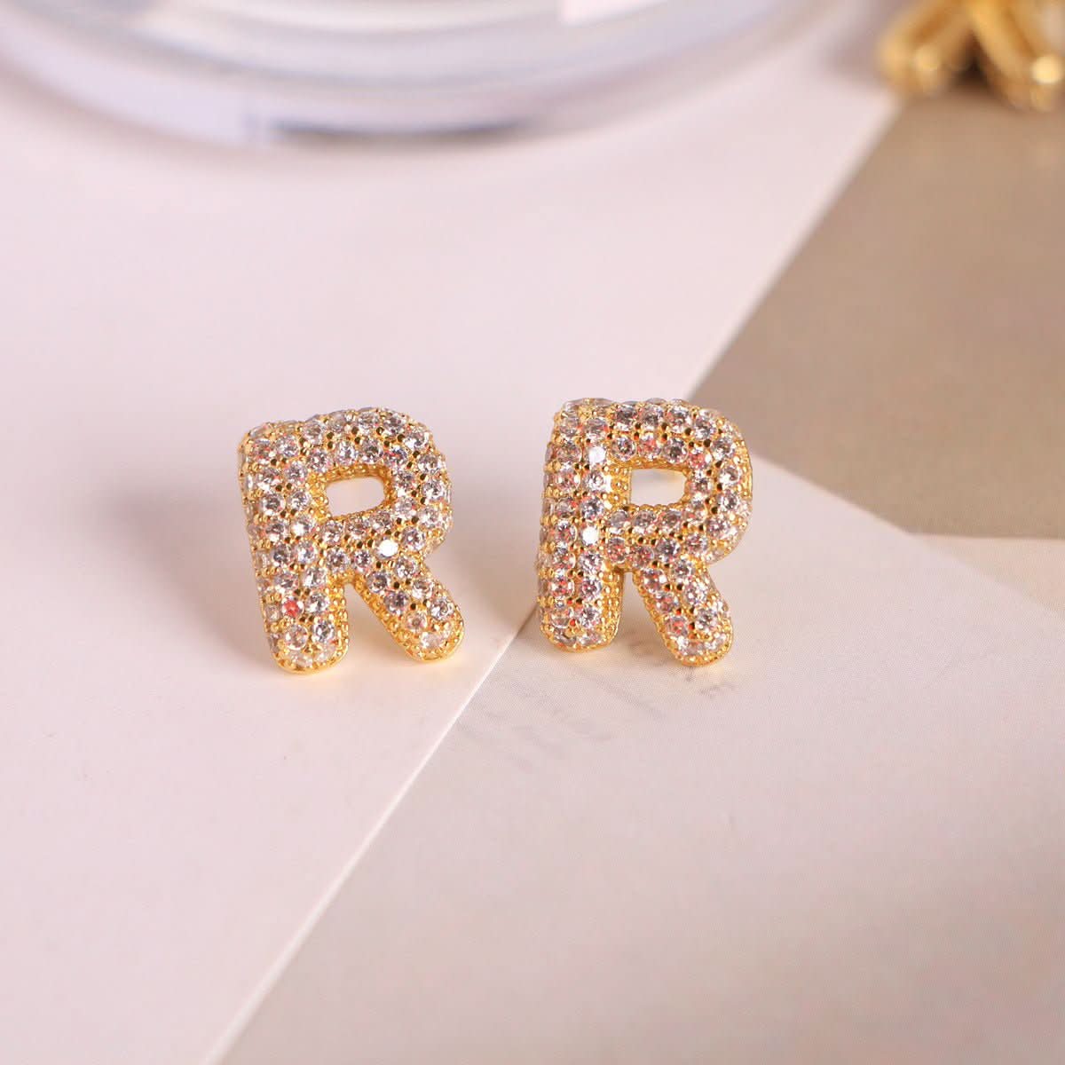 đ Zircon Initial Studs (100% off)