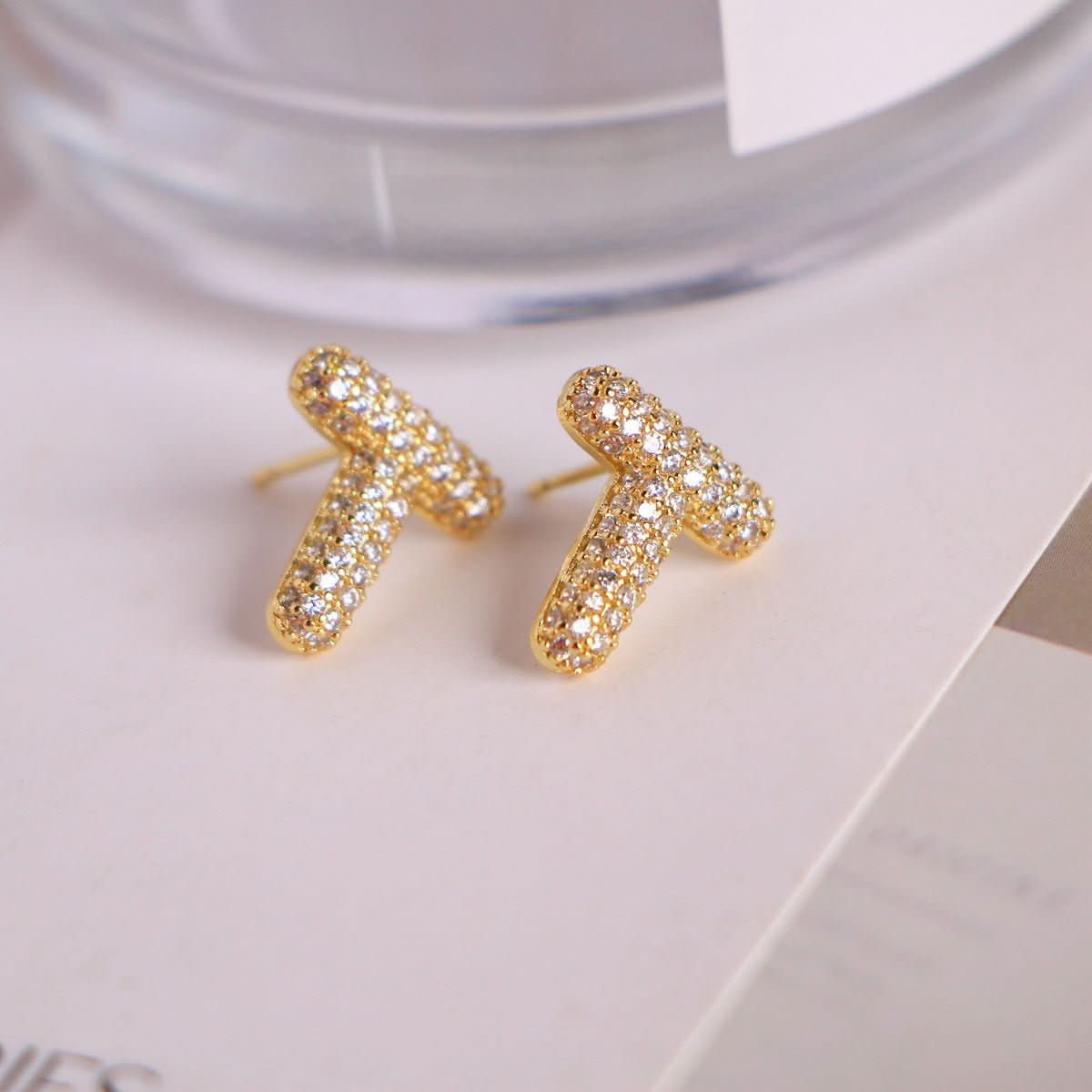 đ Zircon Initial Studs (100% off)
