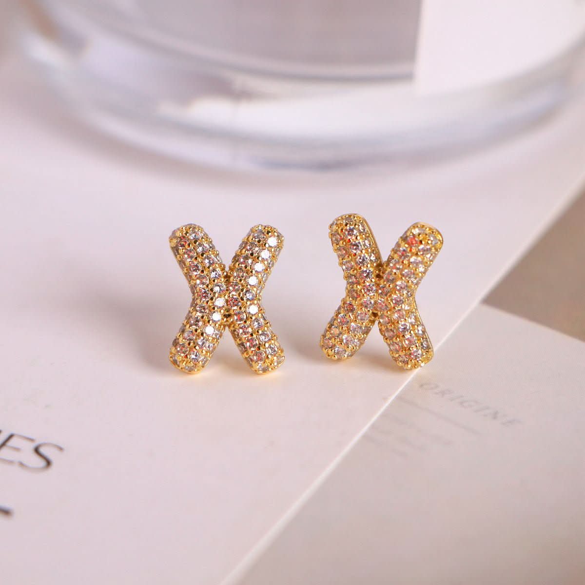 đ Zircon Initial Studs (100% off)