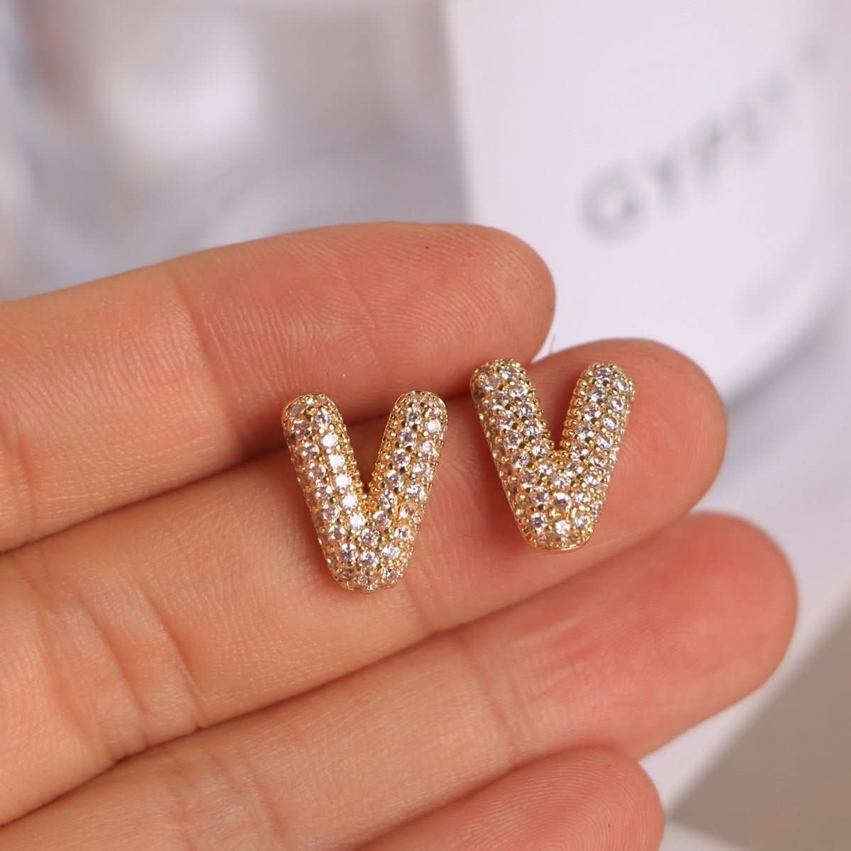 đ Zircon Initial Studs (100% off)