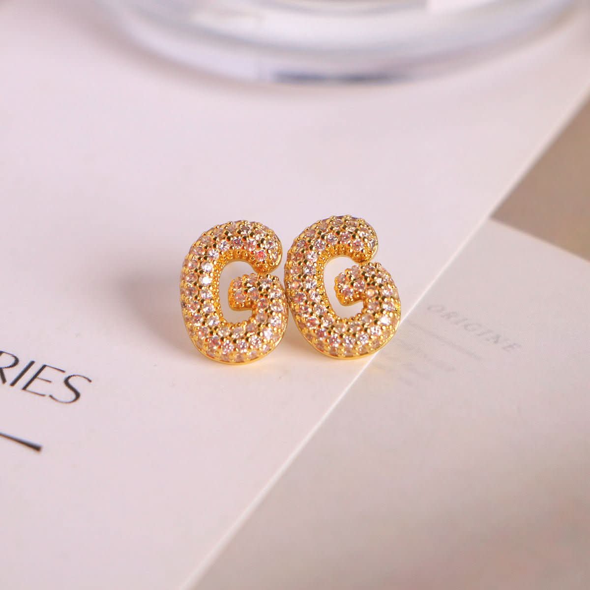 đ Zircon Initial Studs (100% off)