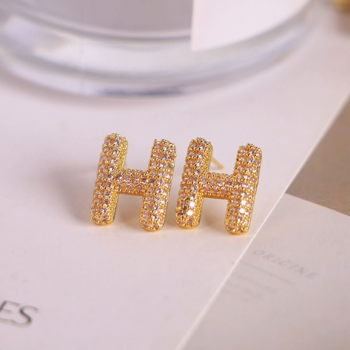 đ Zircon Initial Studs (100% off)