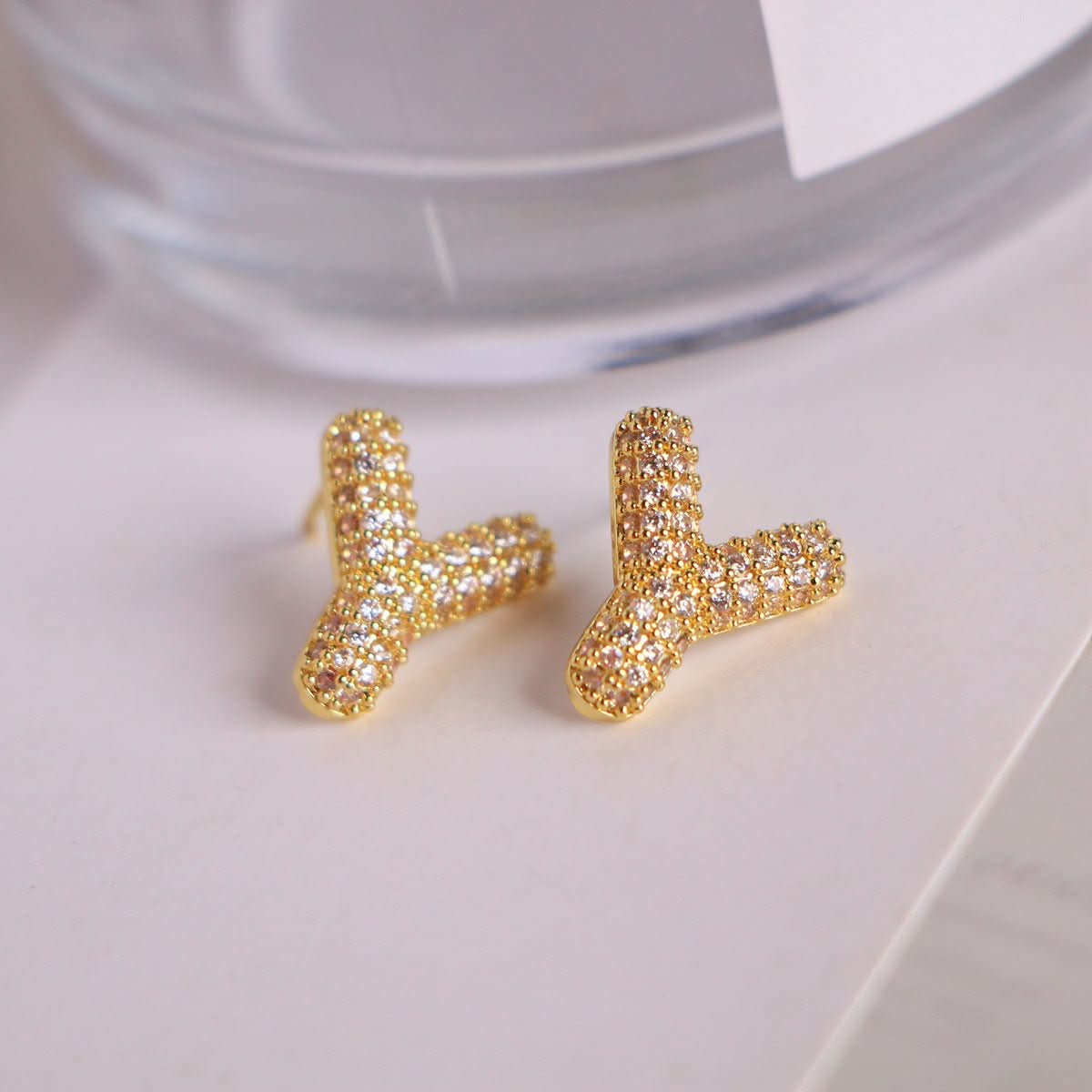 đ Zircon Initial Studs (100% off)