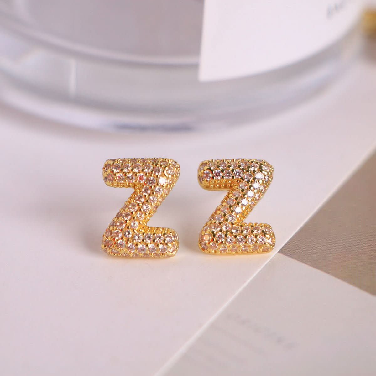 đ Zircon Initial Studs (100% off)