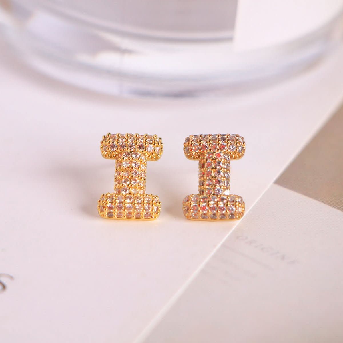 đ Zircon Initial Studs (100% off)