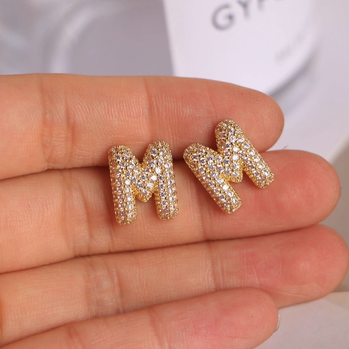 đ Zircon Initial Studs (100% off)
