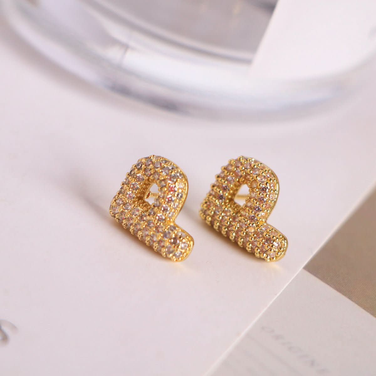 đ Zircon Initial Studs (100% off)