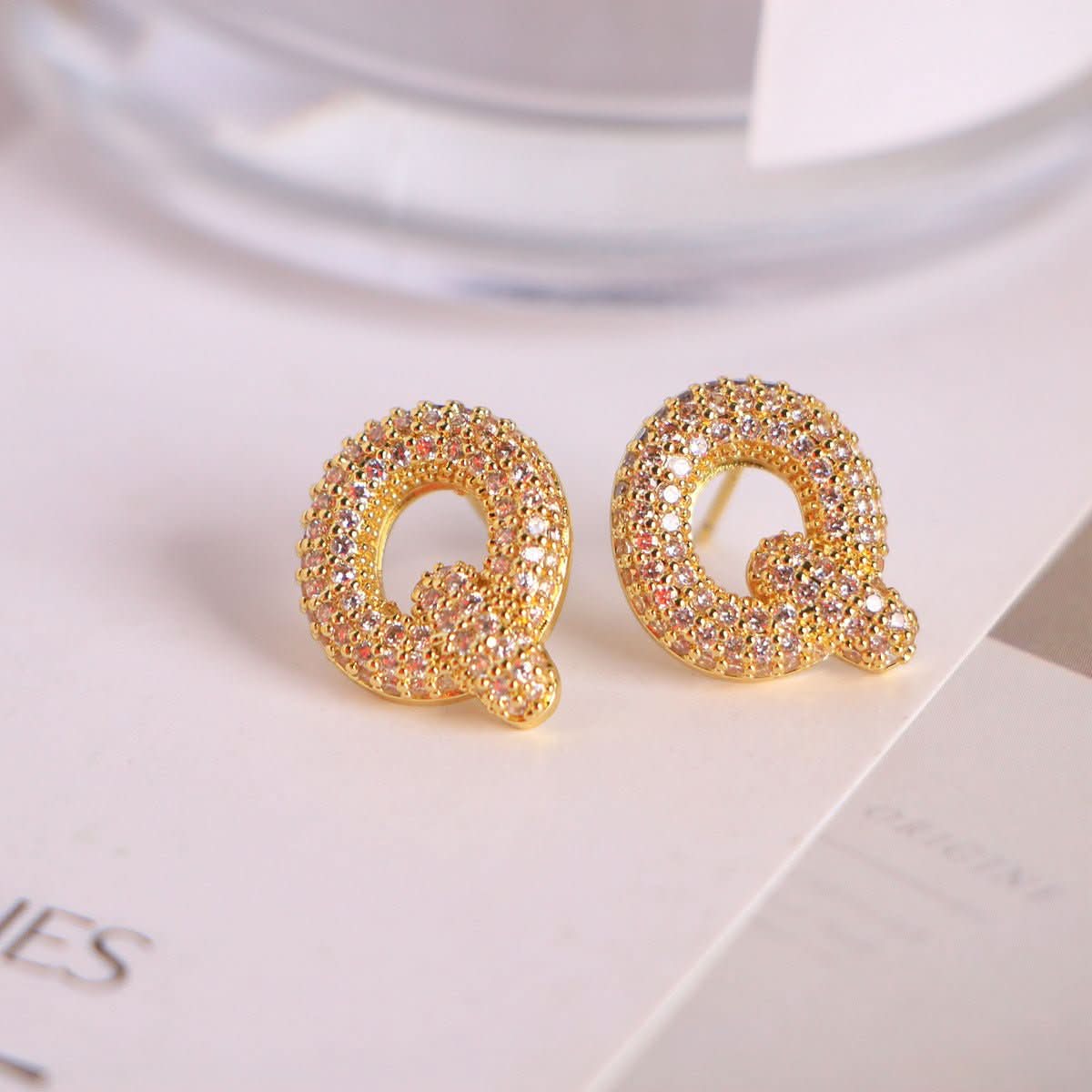 đ Zircon Initial Studs (100% off)