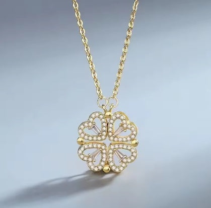 Flower  Hearts Necklace