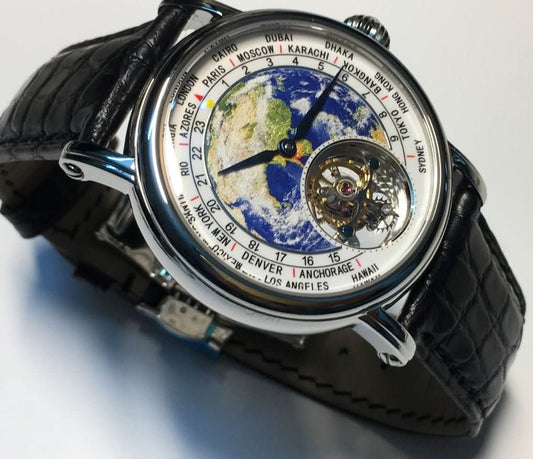 3D Globe Tourbillon Round Watch Fashion - STRAVAE