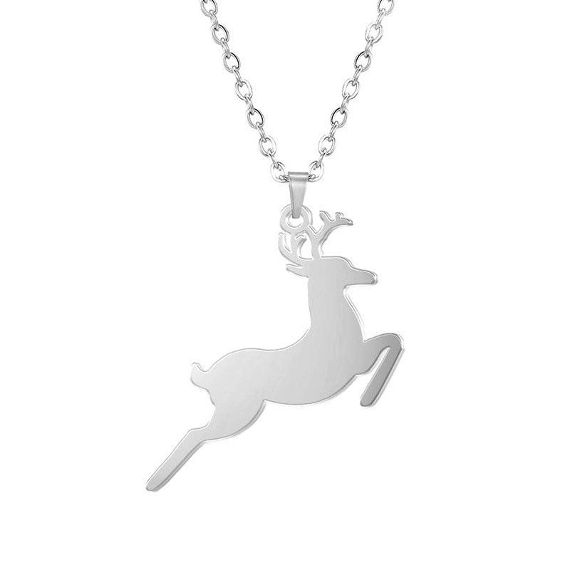 Jewellery Deer Pendant Stainless Steel Necklace