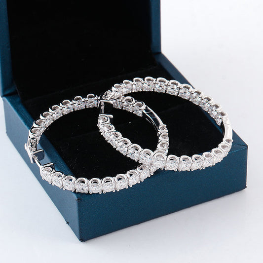 Personalized Diamond Big Ear Ring