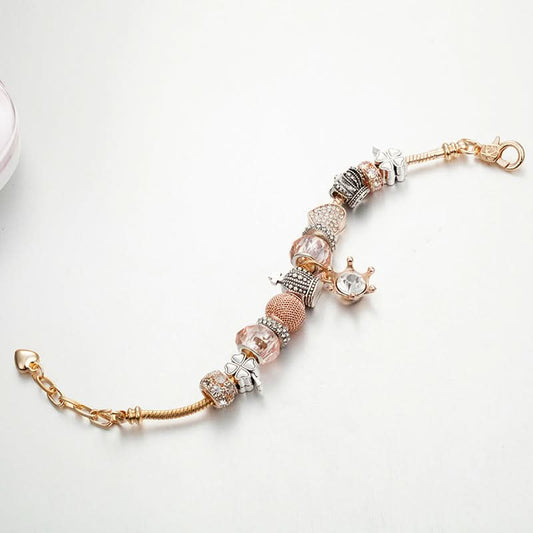 Diamond Rudder Pendant Bracelet For Women