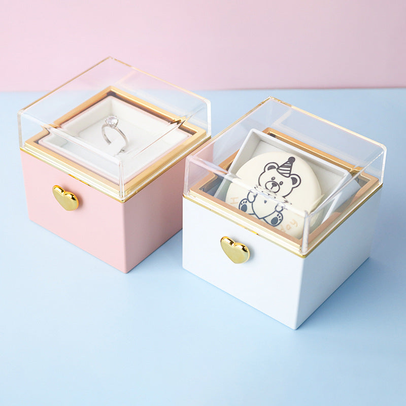 Bear Cake Surprise Flip Ring Box