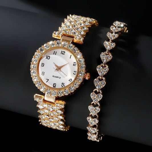 🎁 Crystal Duchess Watch & Bracelet Pair (100% off)