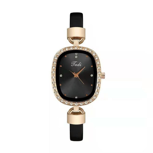 Diamond Rhinestone Thin Belt Fashion Watch bracelet set - STRAVAE