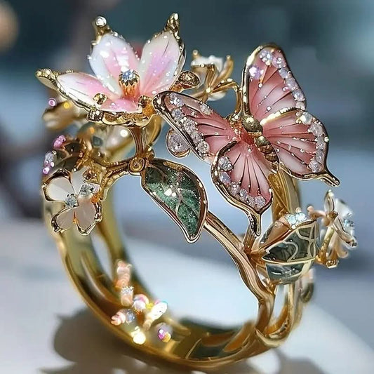 🎁 Elysian Bloom Butterfly Ring (100% off)