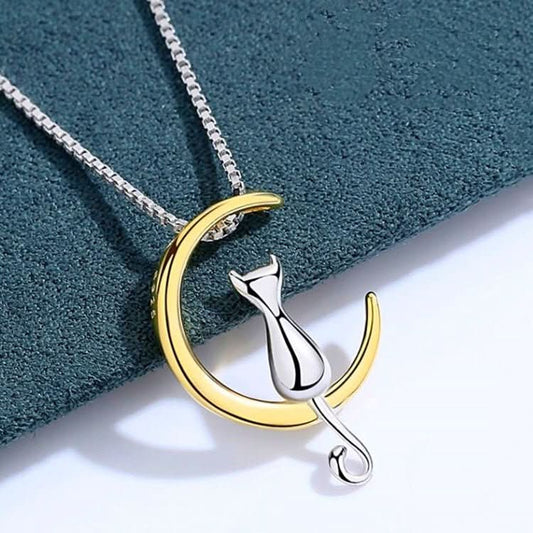 Fashion Cat Moon Necklace - STRAVAÉ