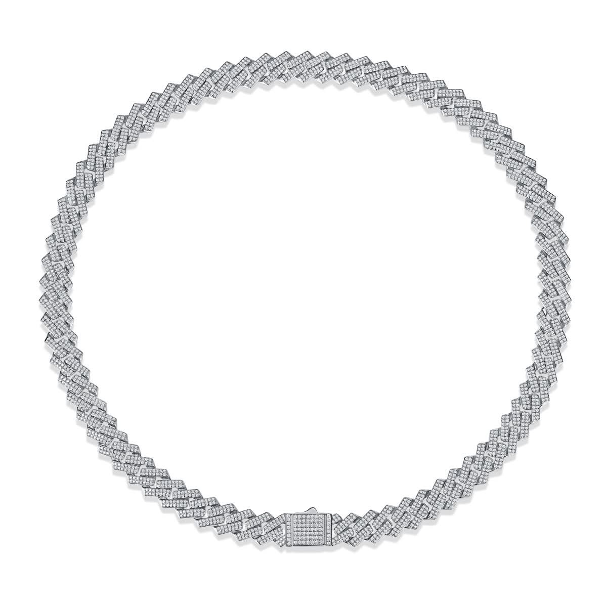 Men's Luxury Fashion Mosan Diamond S925 Silver Necklace Comparable To Natural Diamonds - STRAVAE