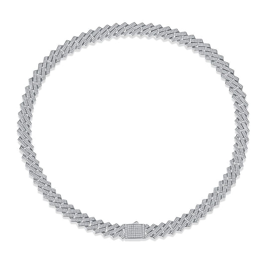 Men's Luxury Fashion Mosan Diamond S925 Silver Necklace Comparable To Natural Diamonds - STRAVAE