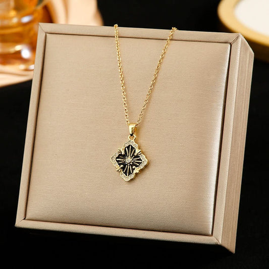🎁 New Italian Craft Brushed Hollow Necklace (100% off)