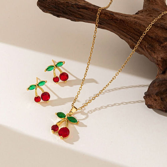 🎁 Ruby Orchard necklace Set (100% off)