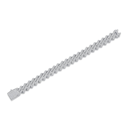STRAVAÉ Signature: Keel Moissanite Ice Natural Diamond Bracelet - STRAVAÉ