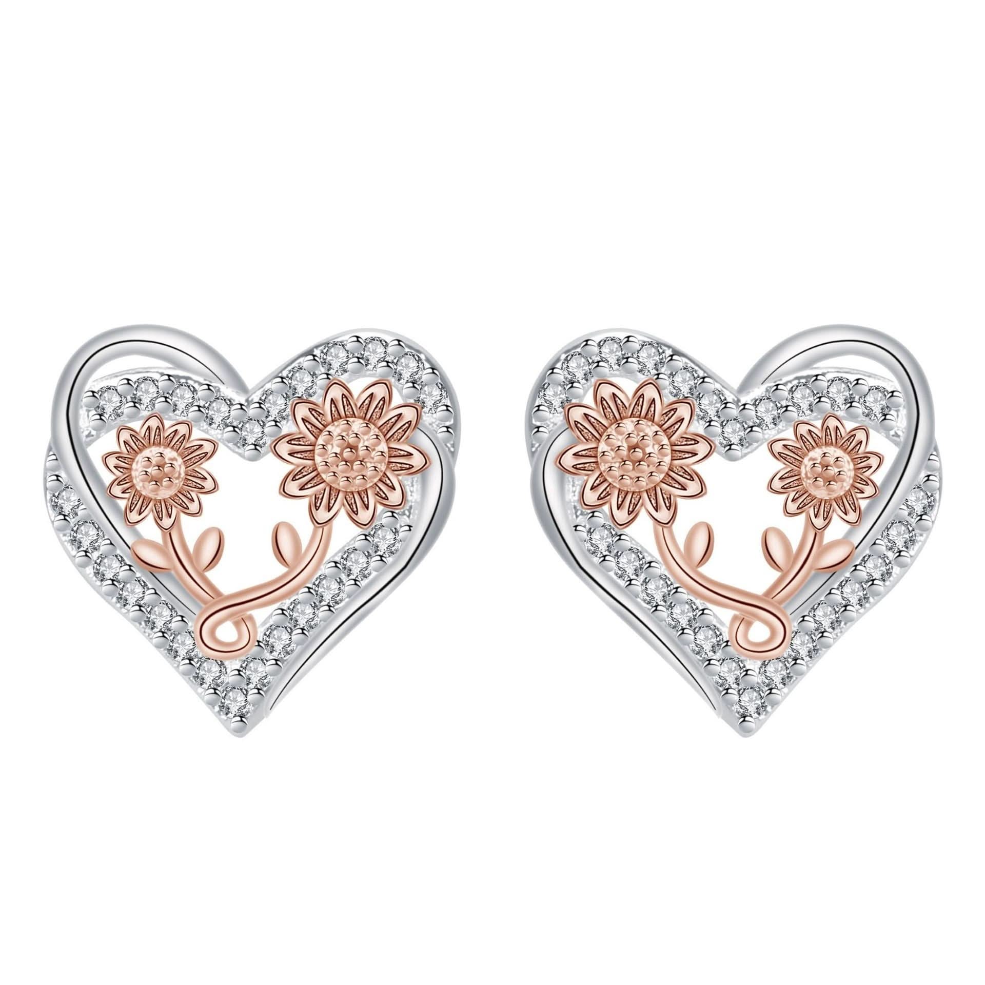 Sunflower Inlaid Ear Studs - STRAVAÉ