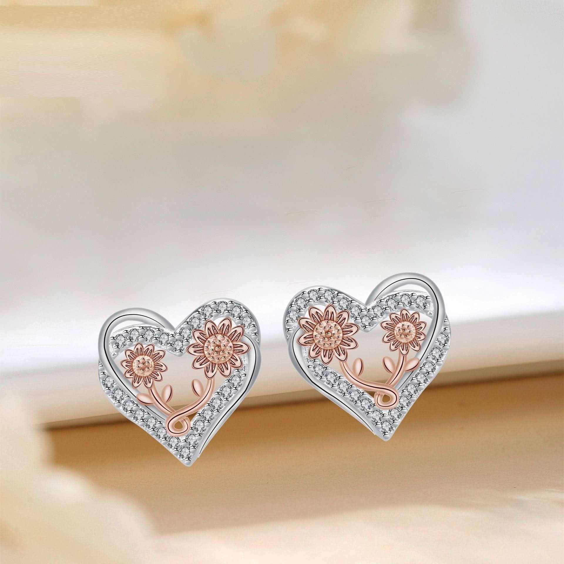 Sunflower Inlaid Ear Studs - STRAVAÉ