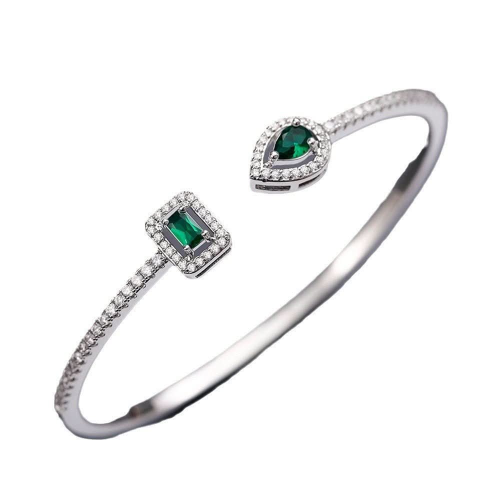 Temperament Famous inlaid Zircon Open Adjustable Bracelet - STRAVAÉ
